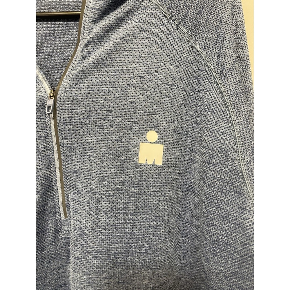 Lululemon Blue Iron Man shirt Men's Size Large Half Zip Long Sleeve Performance - Picture 3 of 4